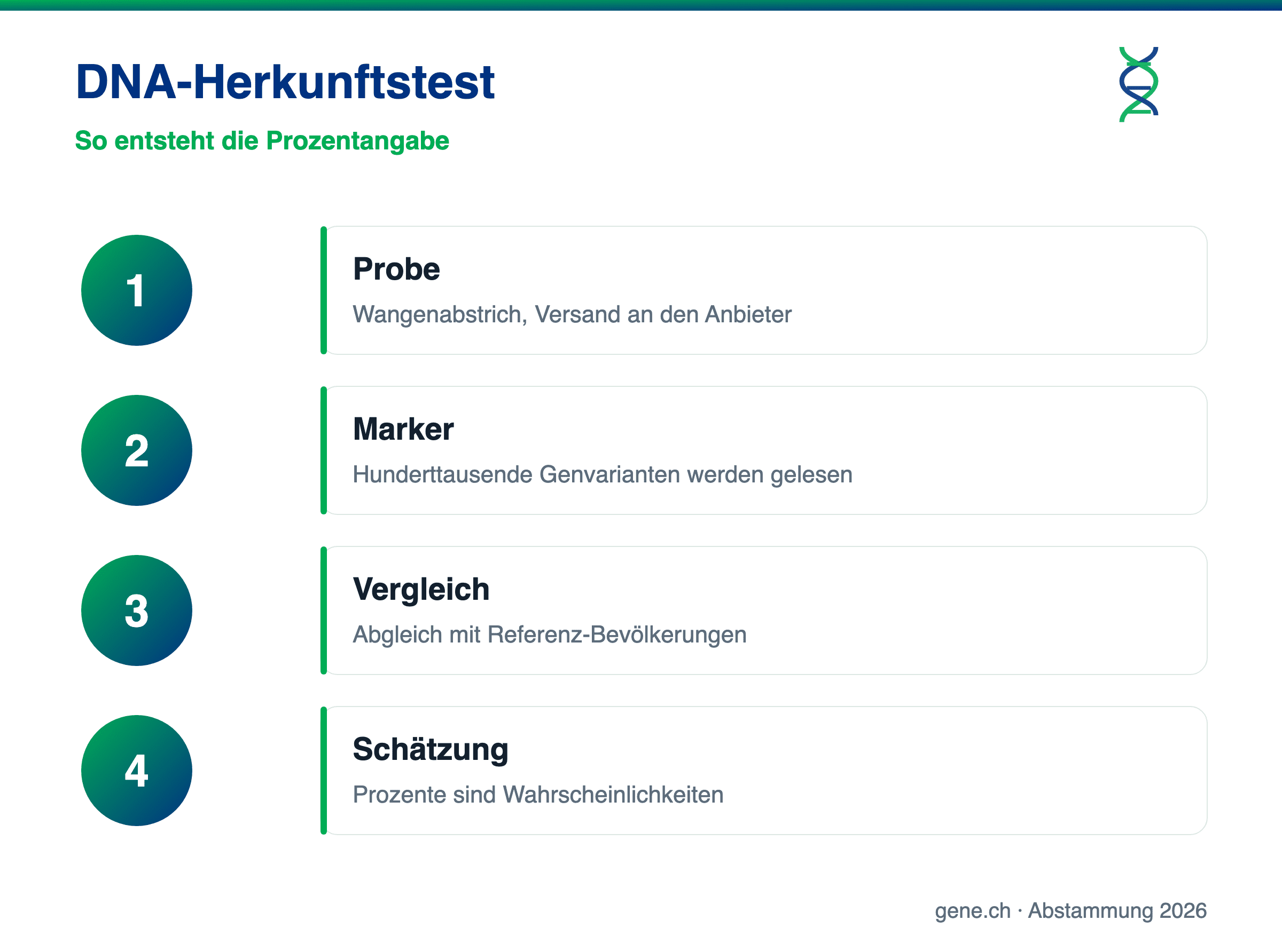 Infografik: Ablauf eines DNA-Herkunftstests