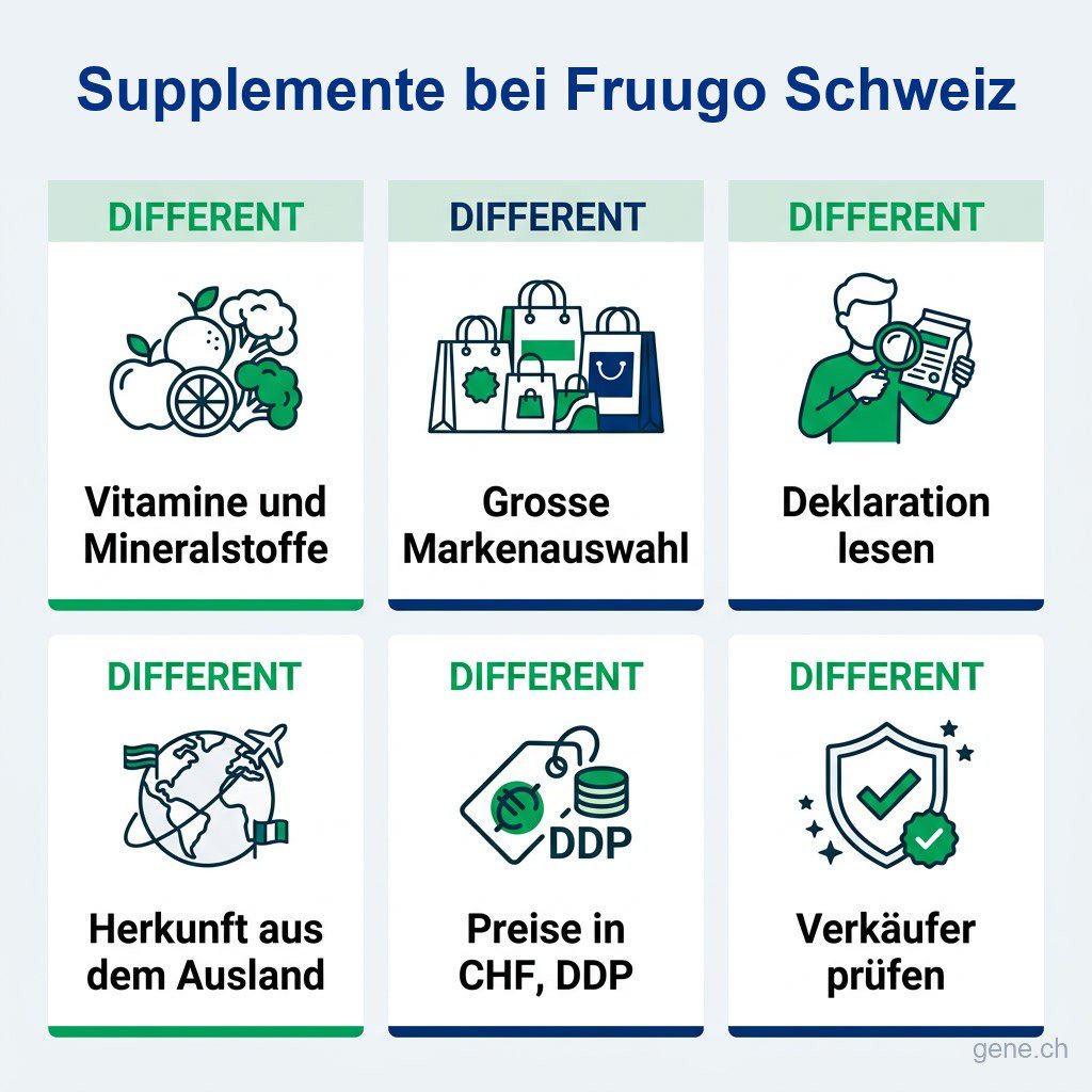Supplemente bei Fruugo Schweiz Infografik